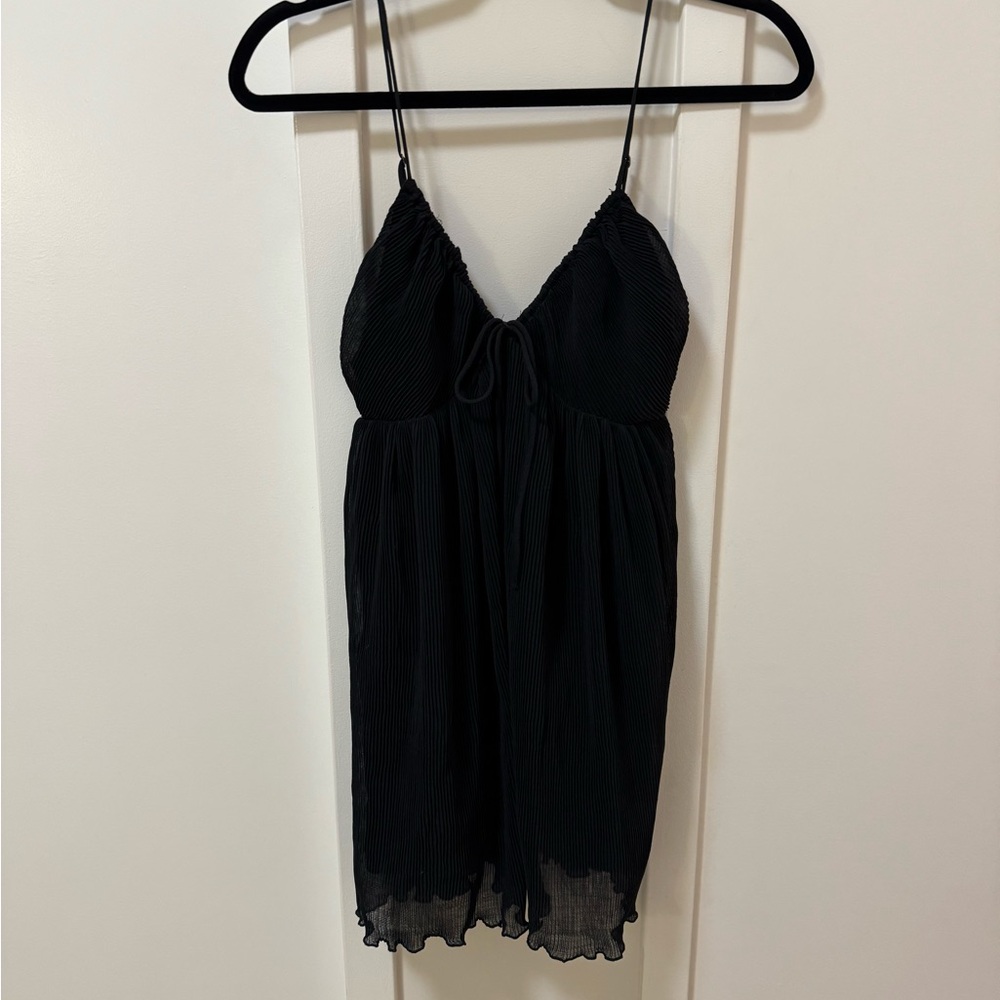 Abercrombie & Fitch Black Ruched Dress
